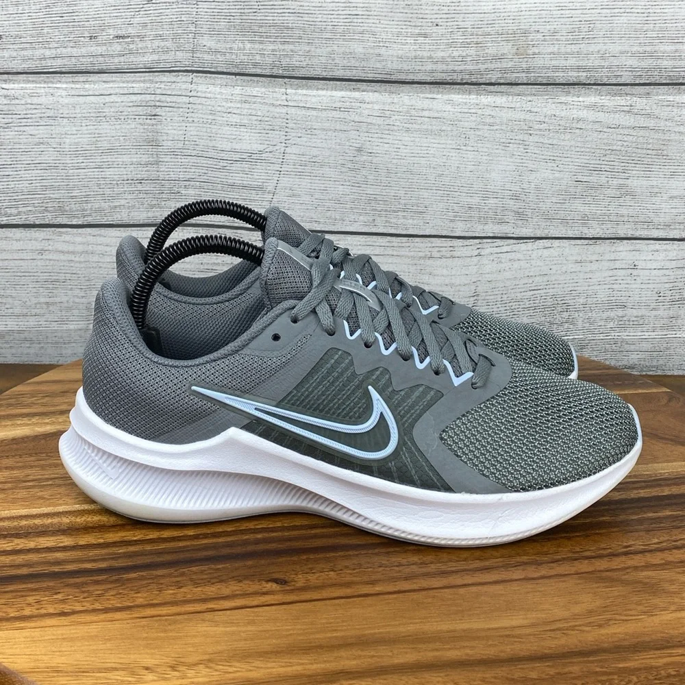 Nike Downshifter 11 Smoke Grey Light Blue Running CW3413-001 Women’s Size 8.5